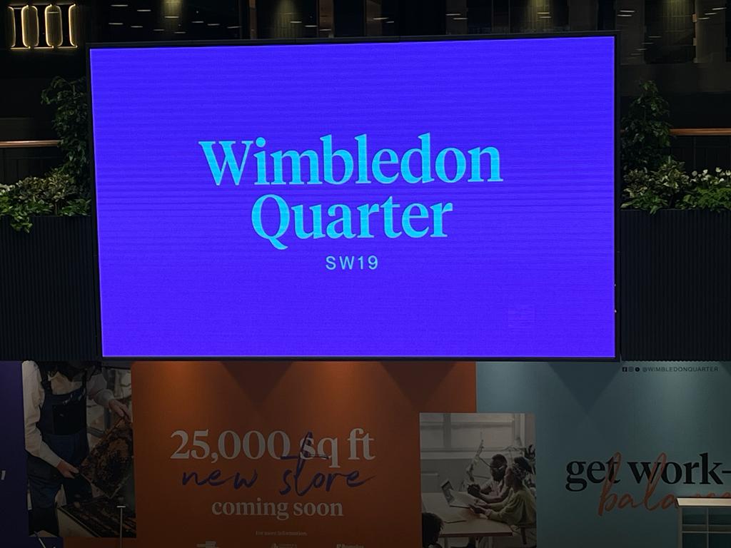 Wimbledon Quarter — LED display detail